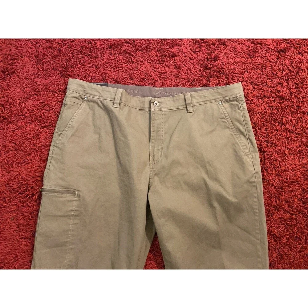 Weather Proof Dakota Utility Pants Men’s 40X30 Green Work Casual Stretch Trouser